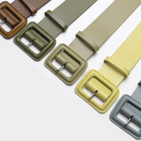 Women's Fashion Imitation Leather Solid Color Square Belt MDA0155H9Y