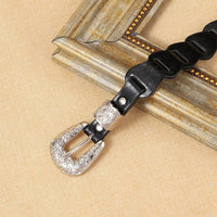 Women's Elegant Western - Style Faux Leather Floral - Embossed Waist Belt MDA1699H5I