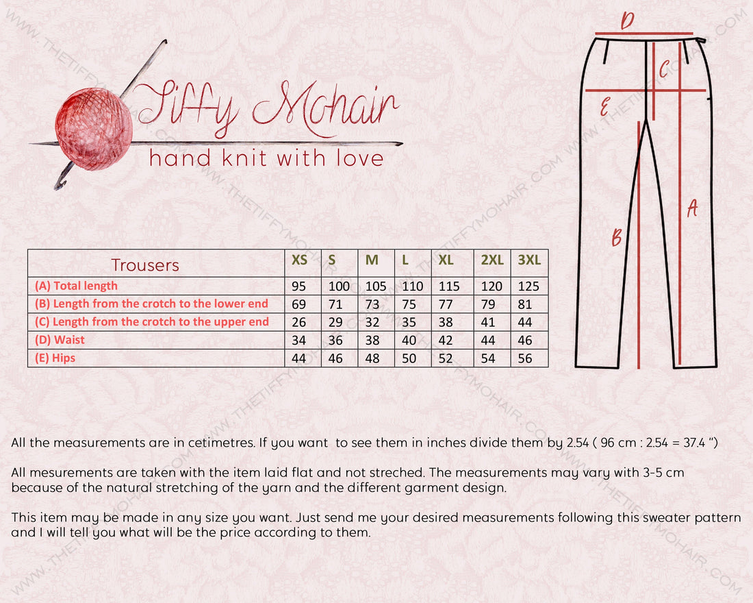 Red Fluffy Alpaca Set – Hand-Knitted Sweater and Pants T1923