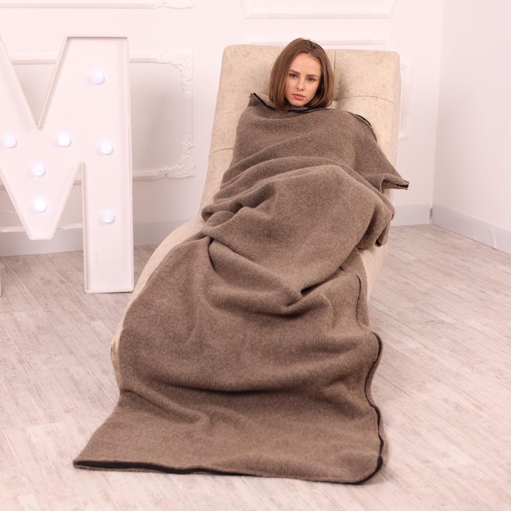 Yak and Merino Wool Sleeping Bag Blanket – Convertible Zipper Throw 150–250 cm T2035
