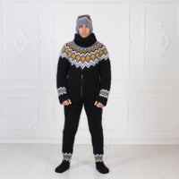 Hand-Knitted Icelandic Mohair Catsuit – Fetish Full Body Suit with Integrated Socks T979M