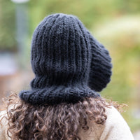 Mohair Wool Balaclava – Hand Knitted Chunky Ski Hood T1508