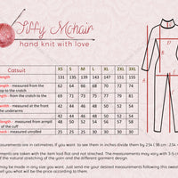 Black Mohair Catsuit – Chunky Hand-Knitted Hooded Full Body Jumpsuit – Fluffy One-Piece Suit – T170