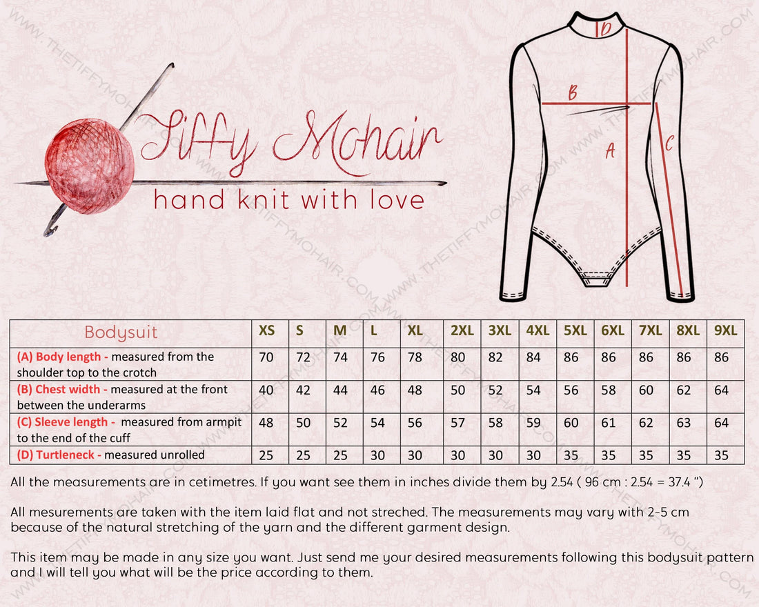 Cream Mohair Catsuit – Fluffy Hand-Knitted Cable Knit Bodysuit – Soft One-Piece Suit – T642