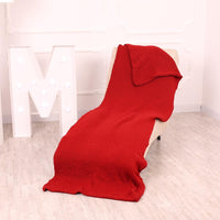 Red Wool Sleeping Bag – Hand Knitted 100% Wool Blanket Sack with Top Zipper T2036