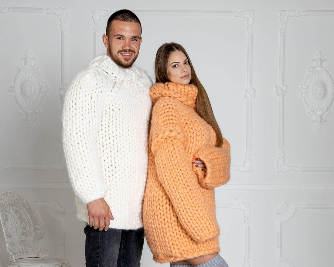 2.5 kg Chunky Knit Sweater – Super Bulky Giant Merino Wool Jumper T620M