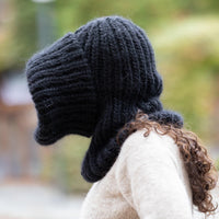 Mohair Wool Balaclava – Hand Knitted Chunky Ski Hood T1508