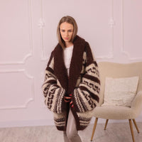 Chunky Mohair Cardigan – Hand Knitted Vintage Mohair Coat T2002
