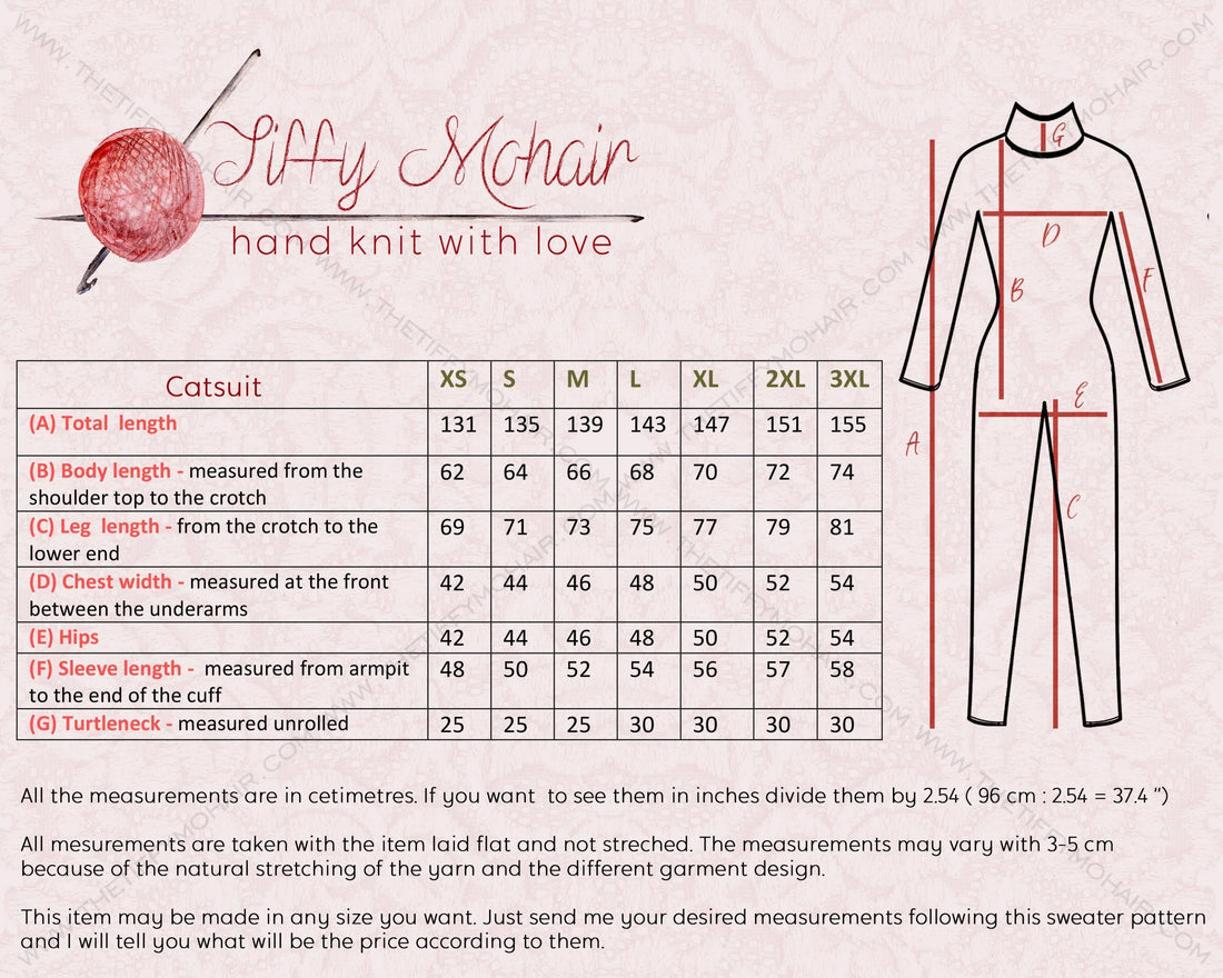 Red 20 Strand Mohair Full Body Catsuit with Gloves, Socks and Balaclava, Overall T2057