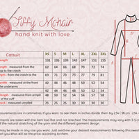 Wool Catsuit 100% – Hand-Knitted English Rib Full Body Suit with Extra Long Turtleneck – T1020